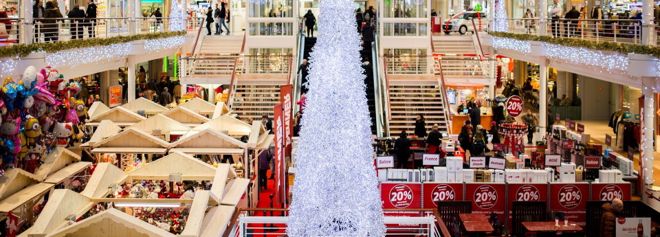 shopping mall in busy season