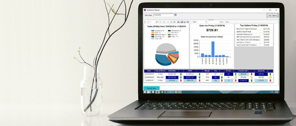 dashboard report screen