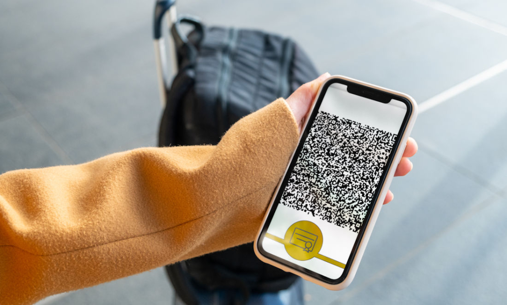 QR code at airport